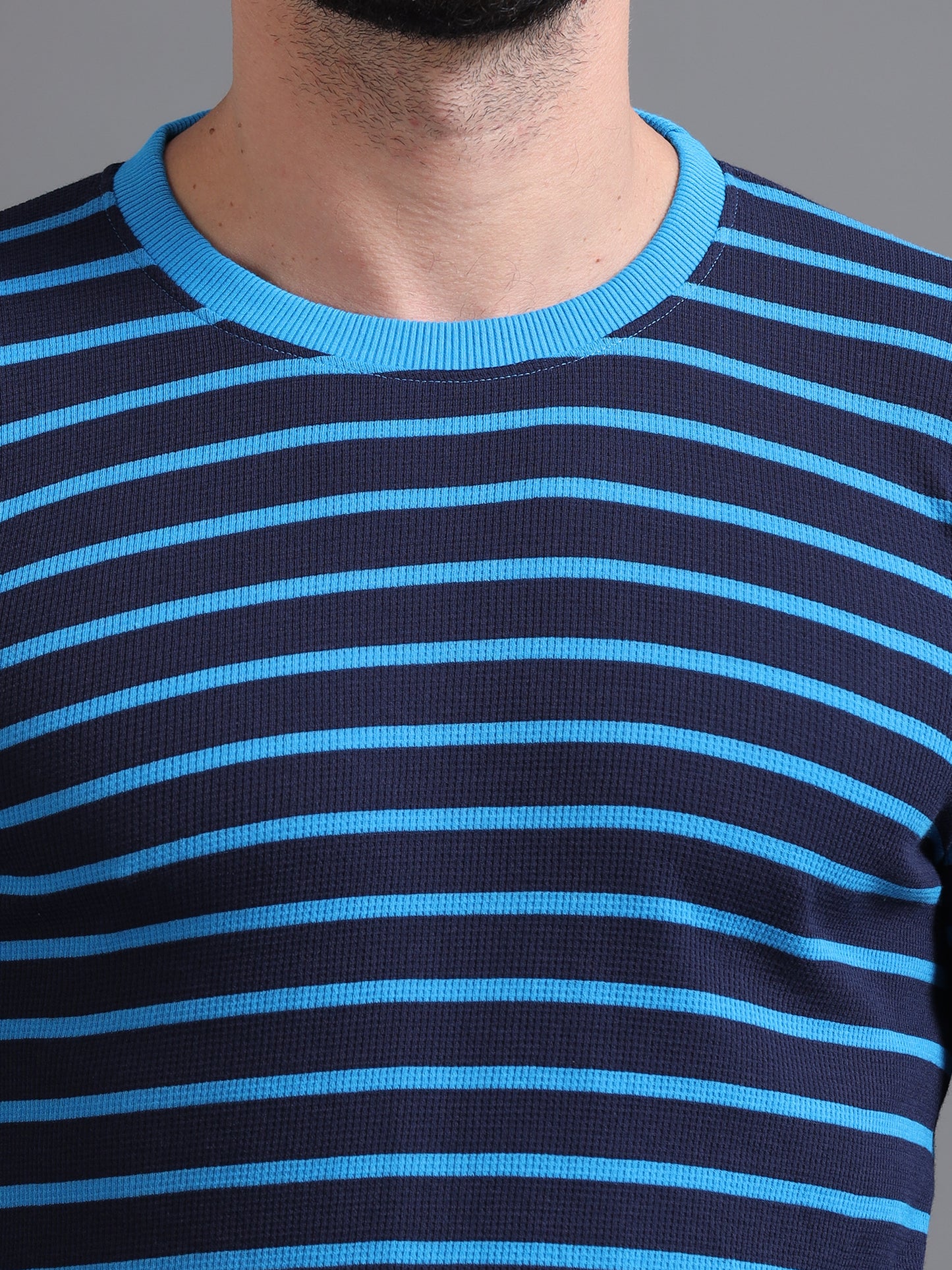 Mens Pullover Blue Full Sleeve Tees TK712