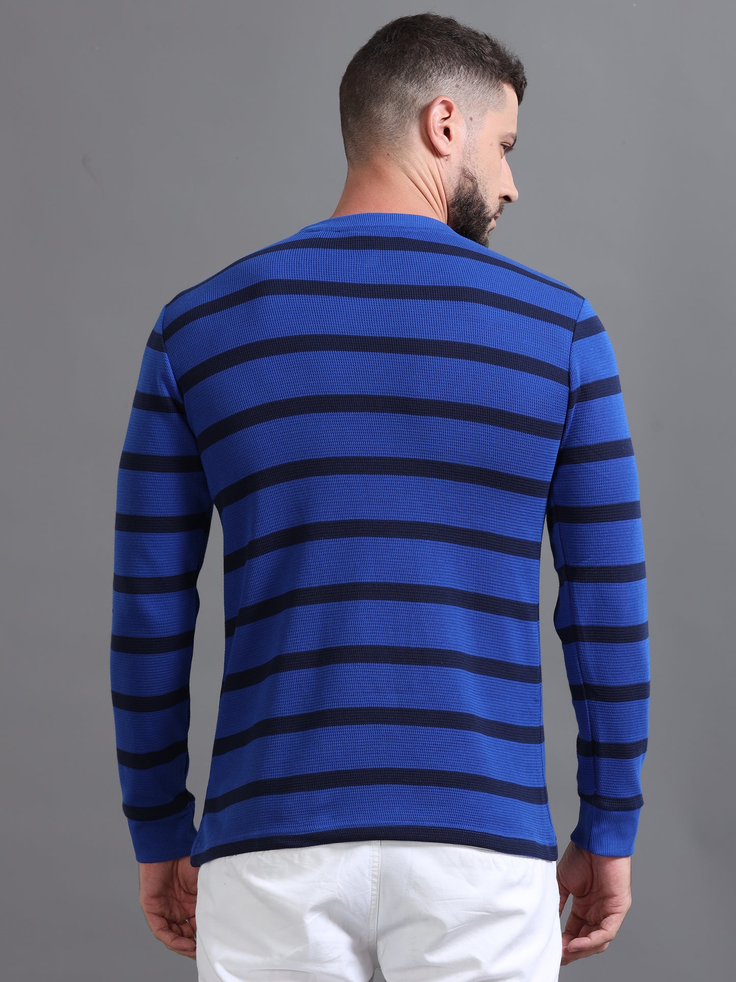 Mens Pullover Royal Blue Full Sleeve Tees TK712