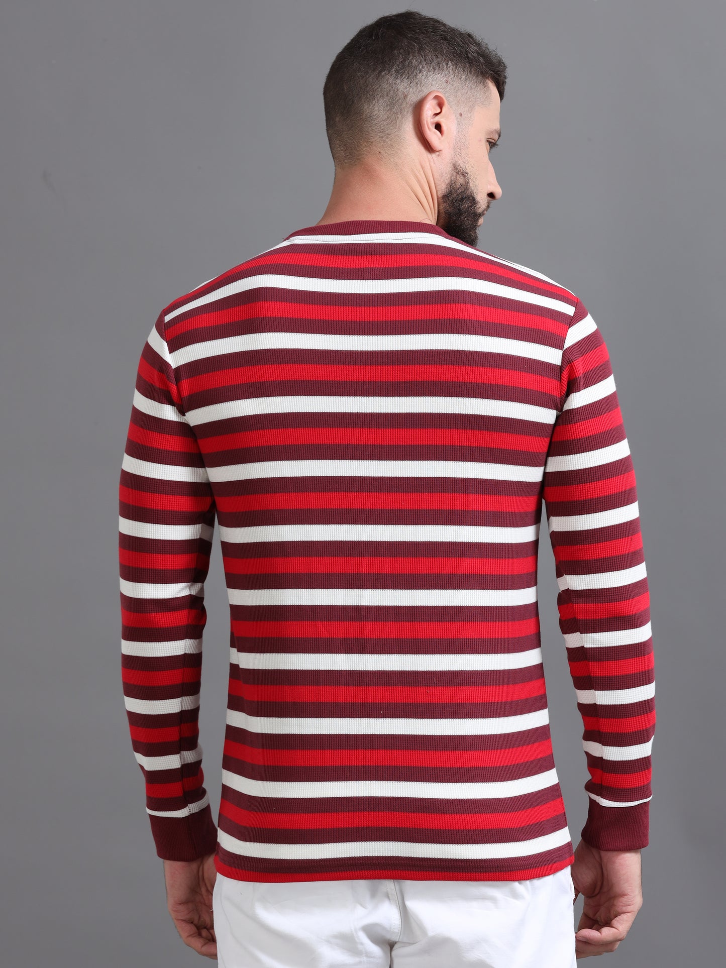 Mens Pullover Red Full Sleeve Tees TK712