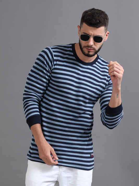 Mens Pullover Navy Full Sleeve Tees TK712