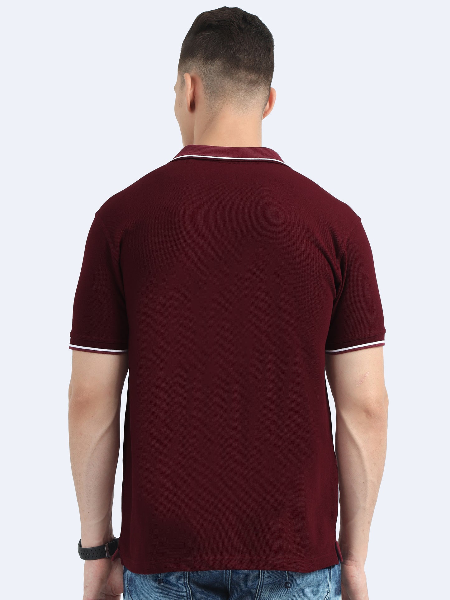 Mens Premium Maroon Polo T-shirt TK707