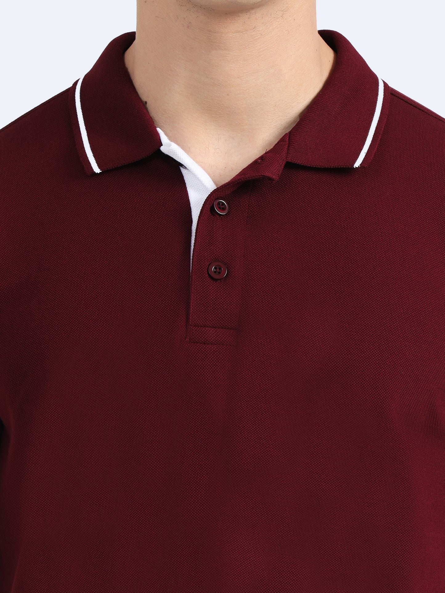 Mens Premium Maroon Polo T-shirt TK707