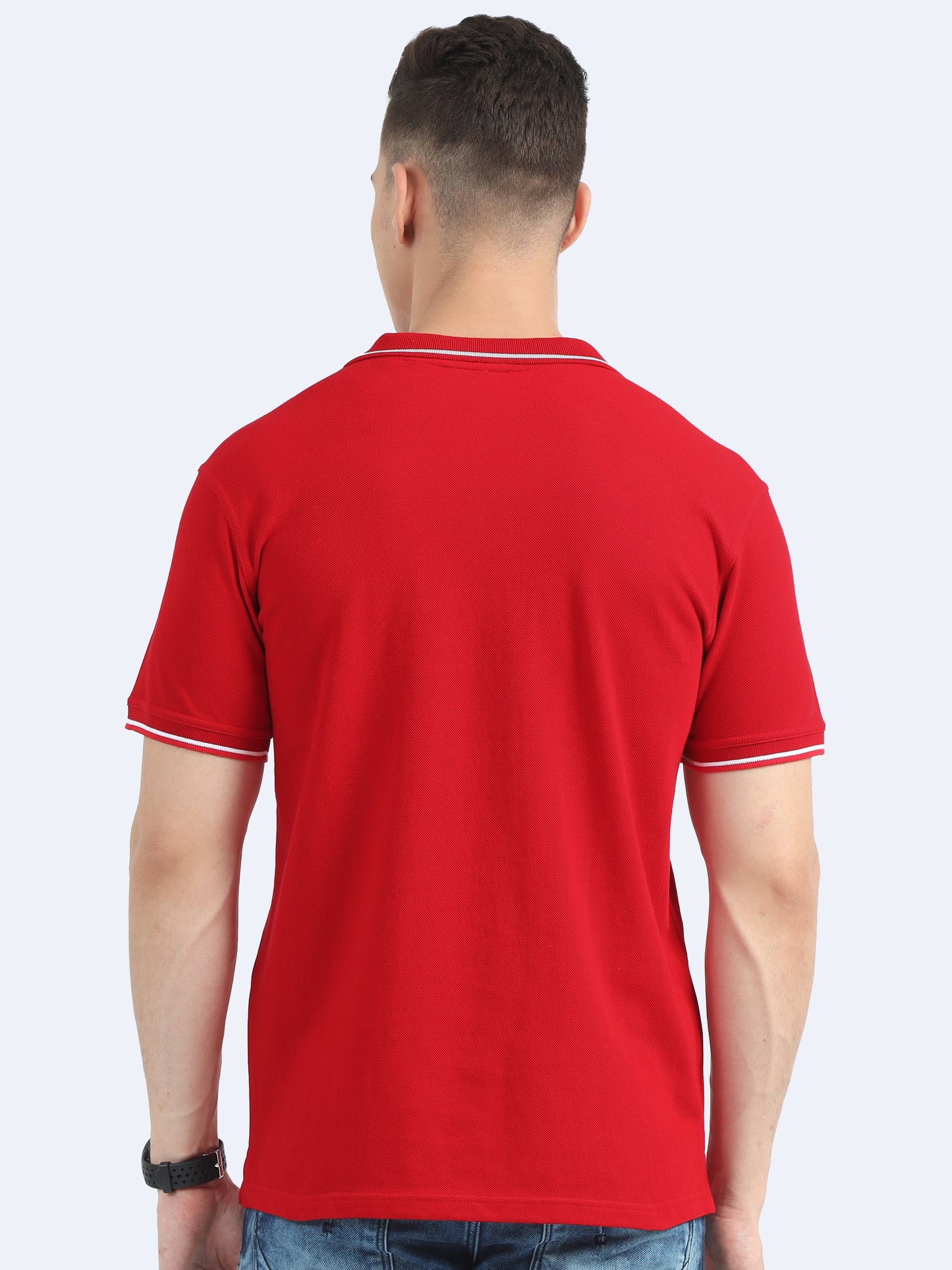 Mens Premium Red Polo T-shirt TK707