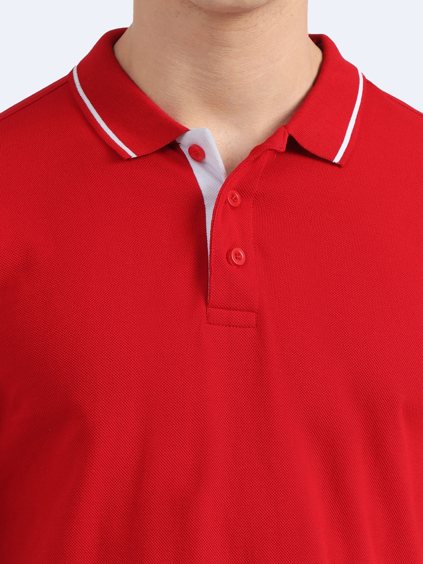 Mens Premium Red Polo T-shirt TK707