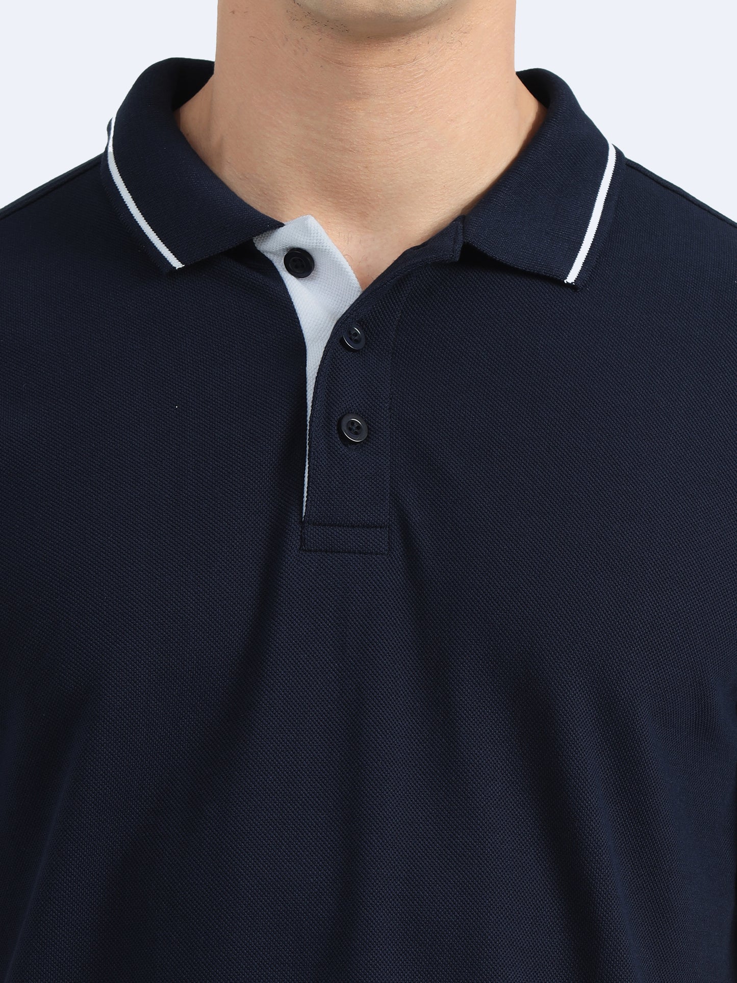 Mens Premium Navy Polo T-shirt TK707