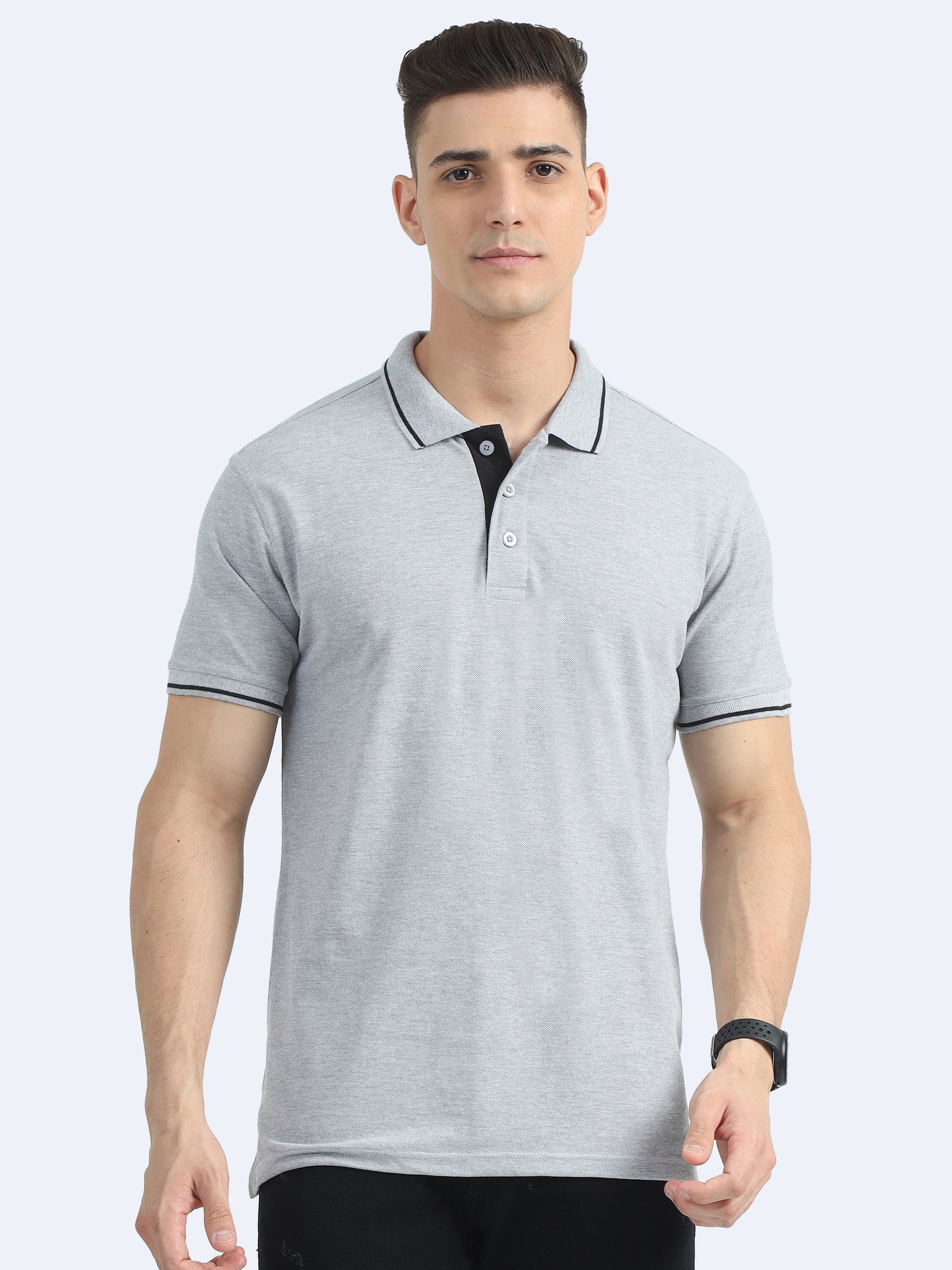 Mens Premium Grey Polo T-shirt TK707