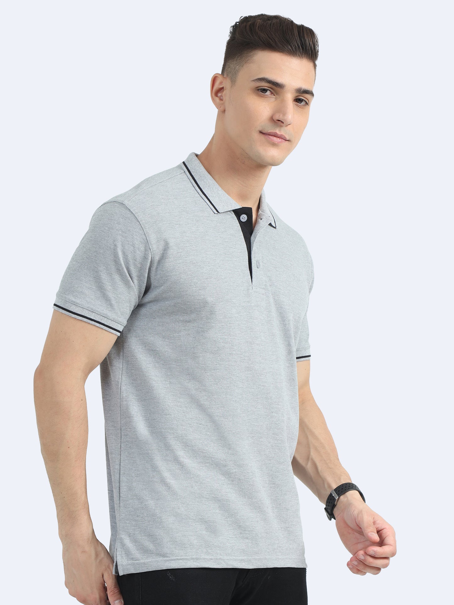 Mens Premium Grey Polo T-shirt TK707