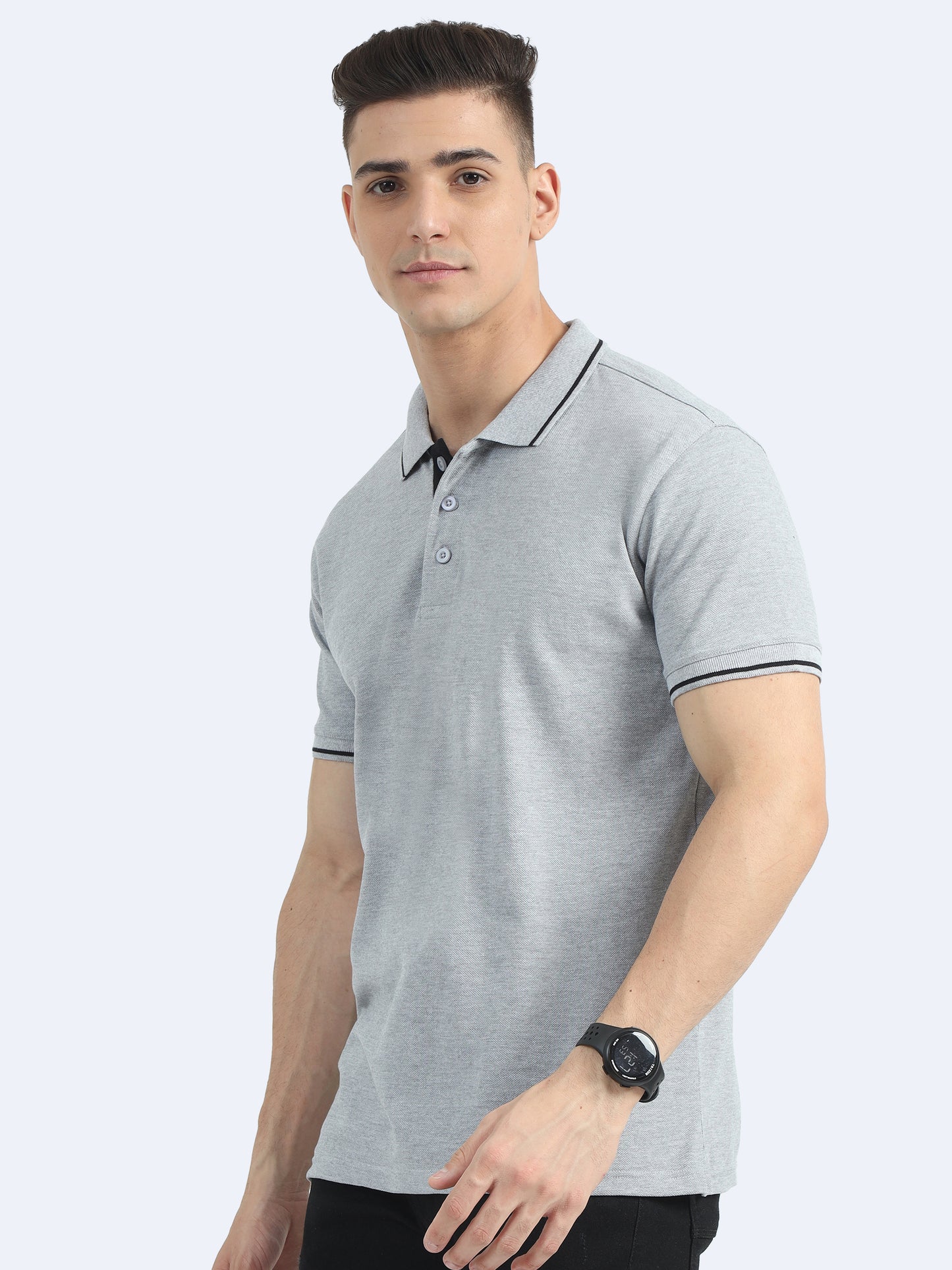 Mens Premium Grey Polo T-shirt TK707