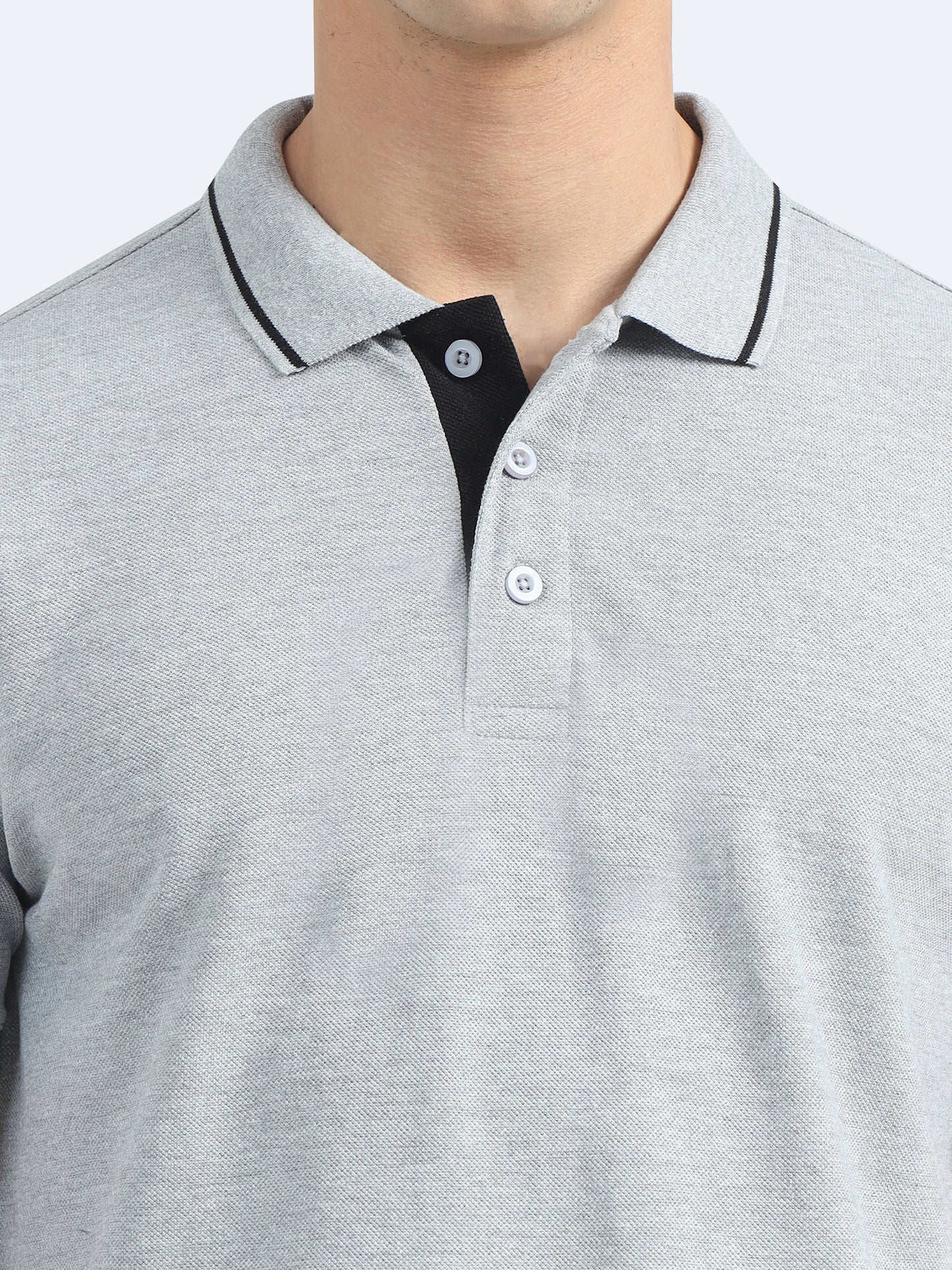 Mens Premium Grey Polo T-shirt TK707