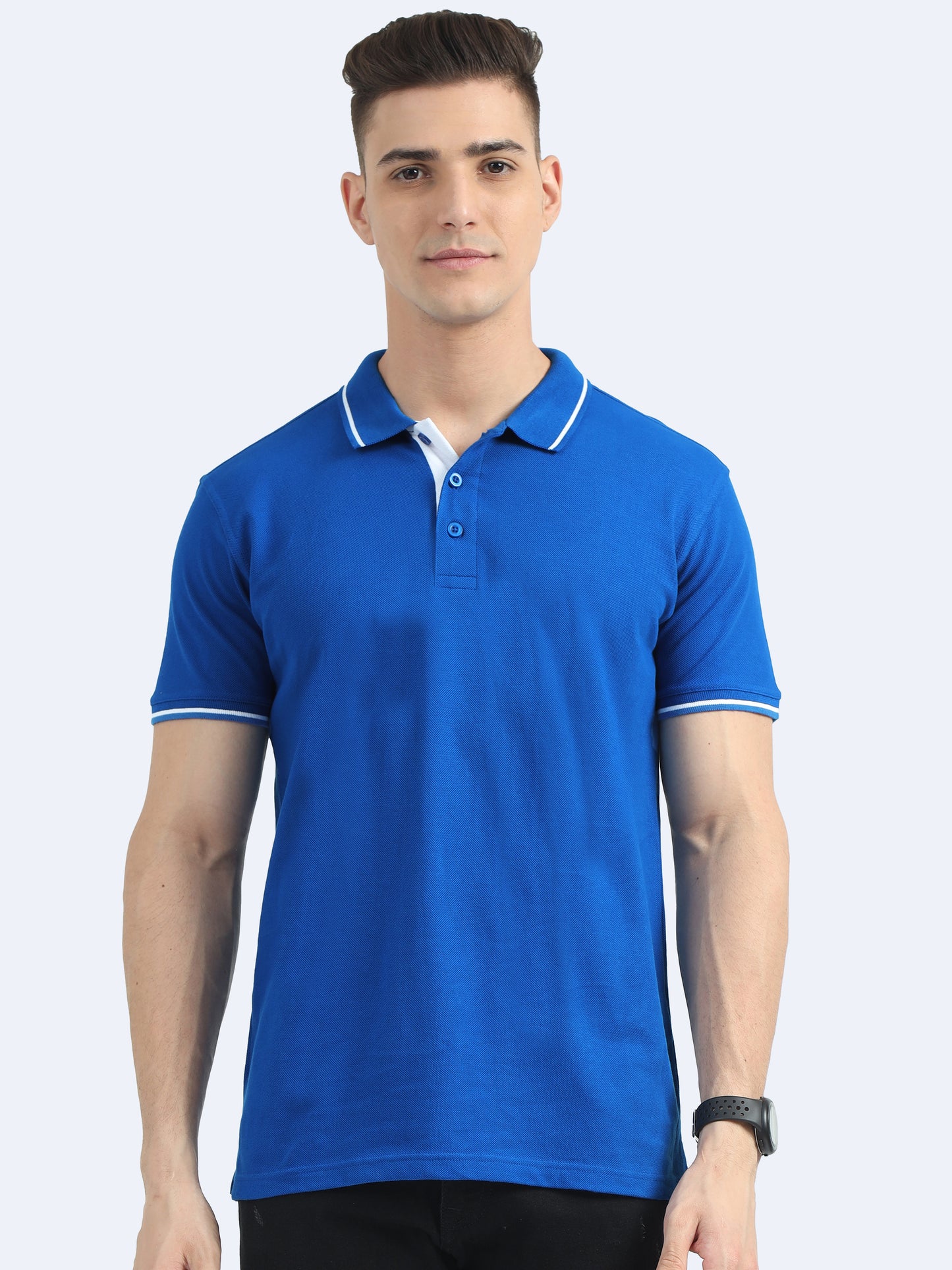 Mens Premium Royal Blue Polo T-shirt TK707