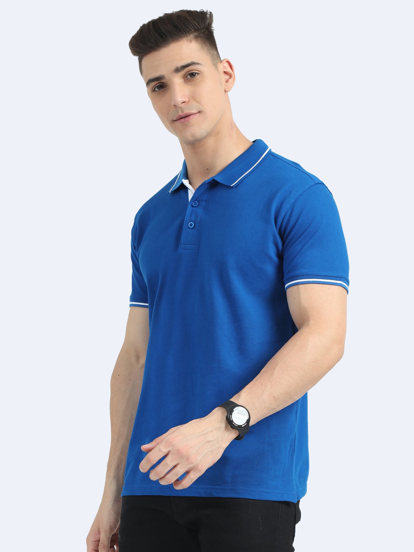 Mens Premium Royal Blue Polo T-shirt TK707