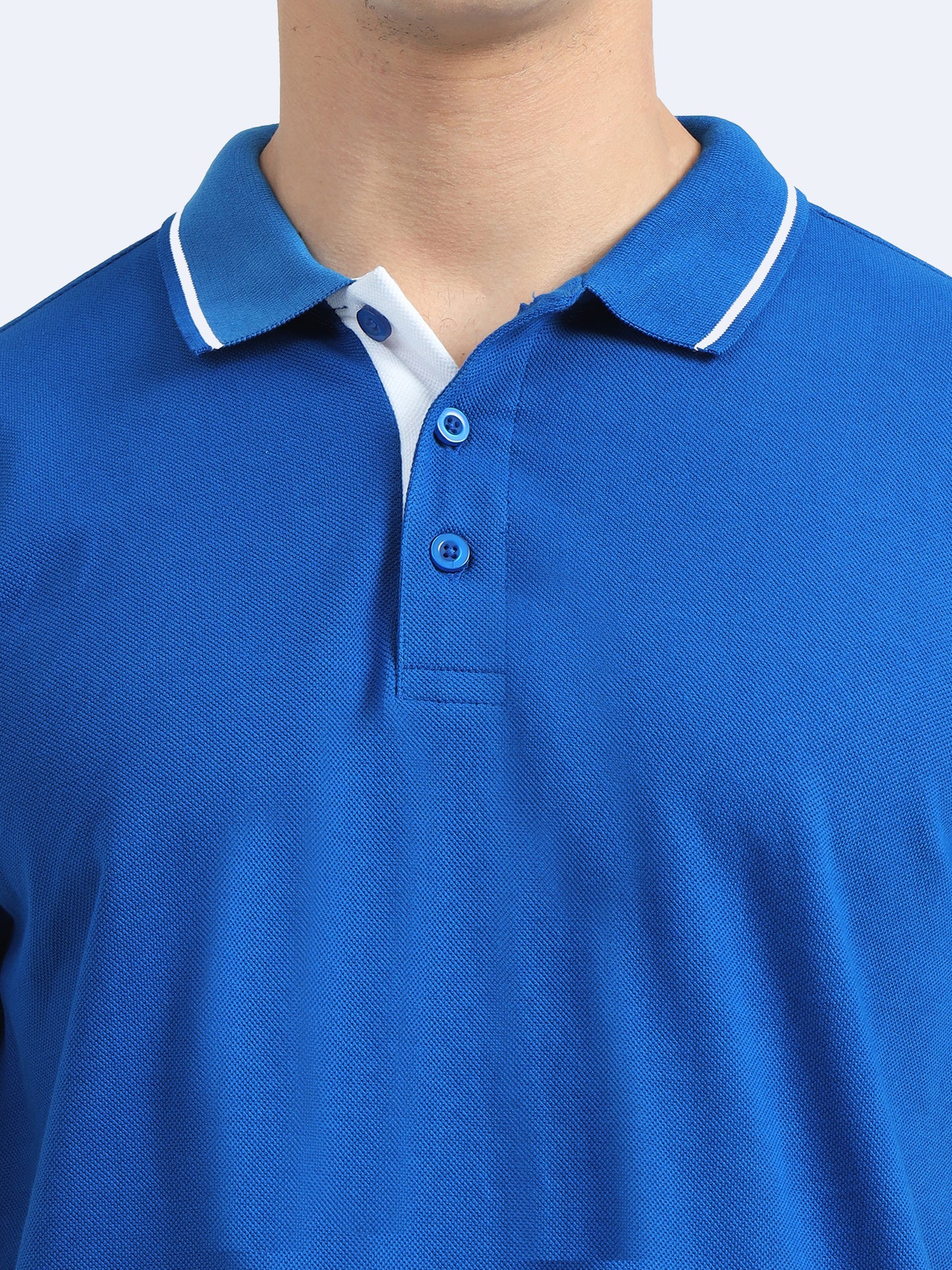 Mens Premium Royal Blue Polo T-shirt TK707