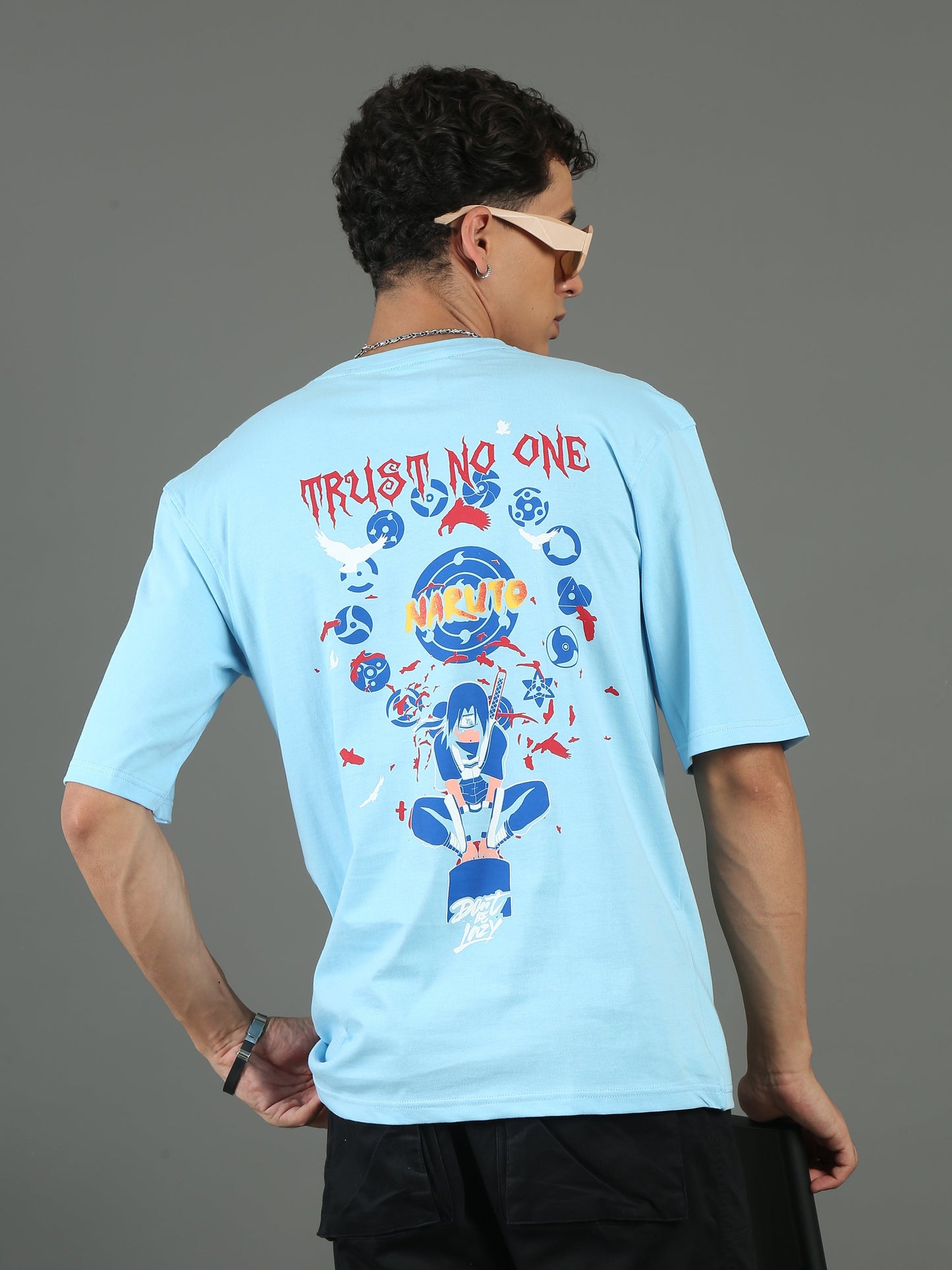 Mens Oversized Tees - Sky Blue TK734