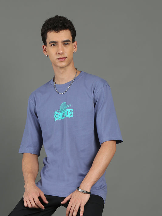 Mens Oversized Tees - Dusky Blue TK734