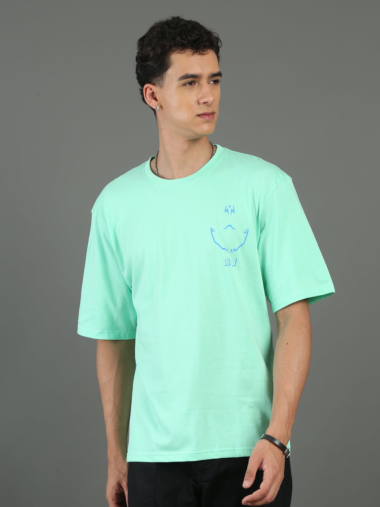 Mens Oversized Tees - Mint Green TK734