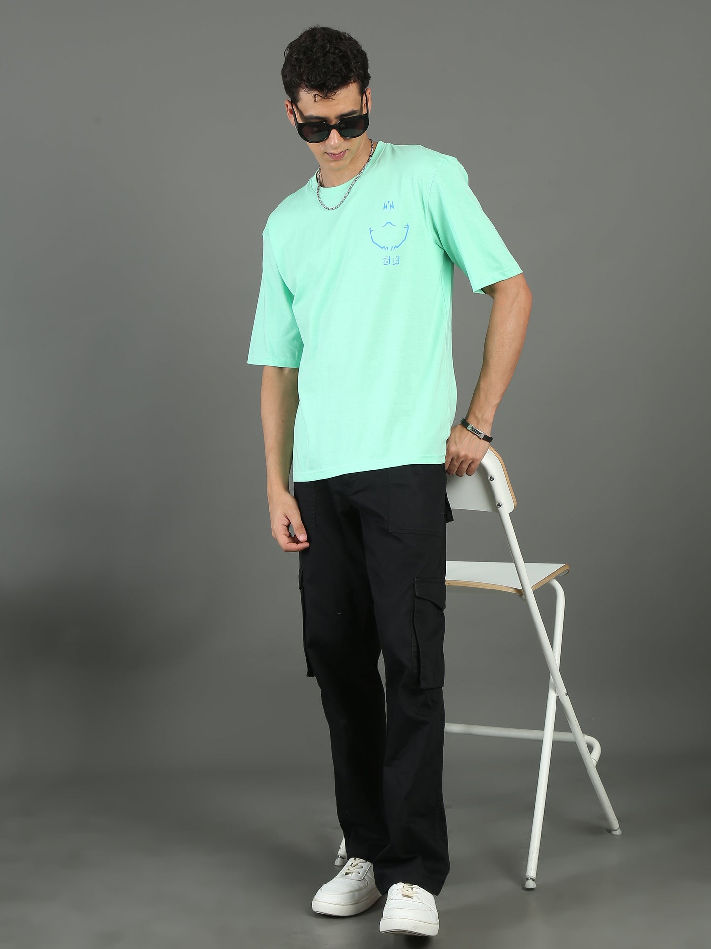 Mens Oversized Tees - Mint Green TK734