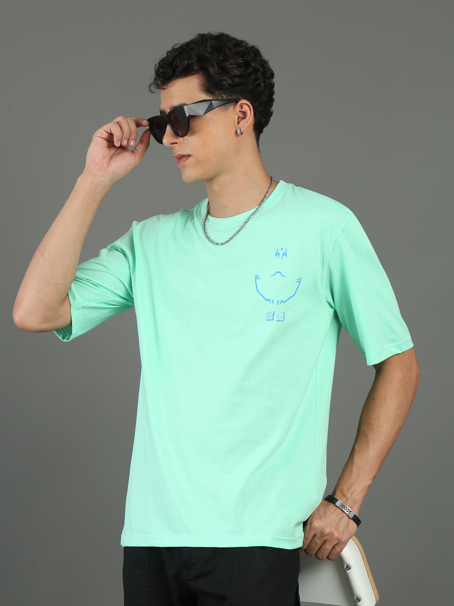 Mens Oversized Tees - Mint Green TK734