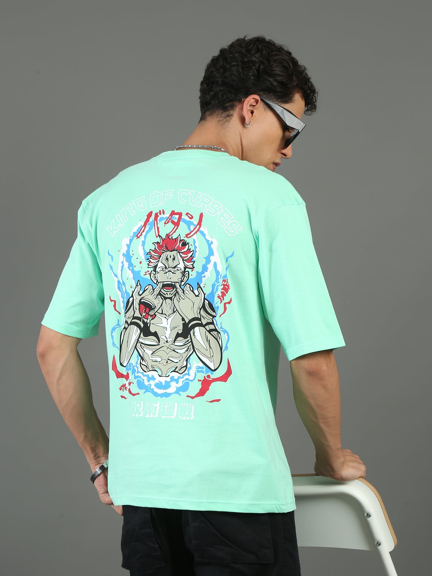 Mens Oversized Tees - Mint Green TK734