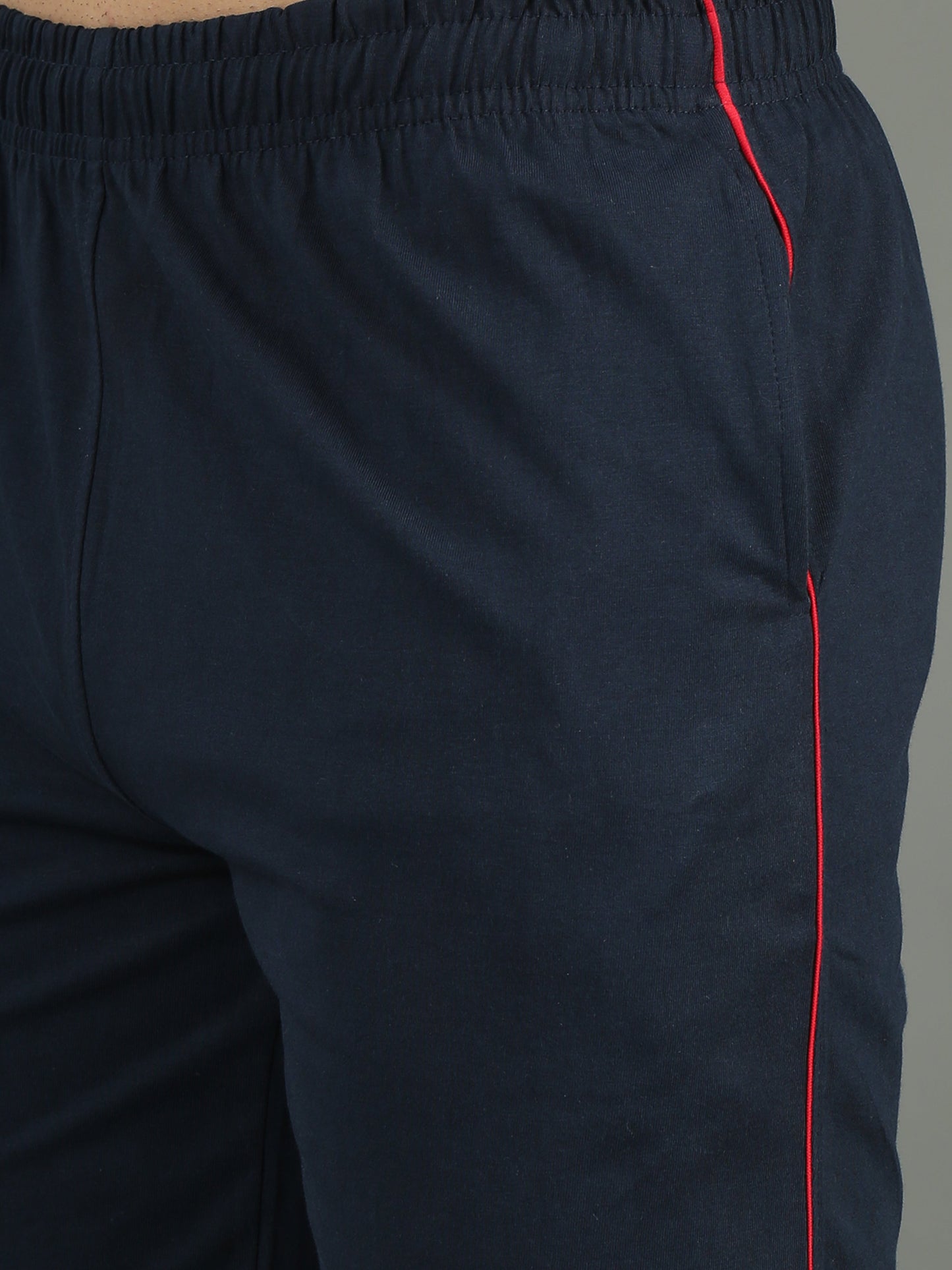 Mens Premium Navy Shorts With Logo Embroidery TK709