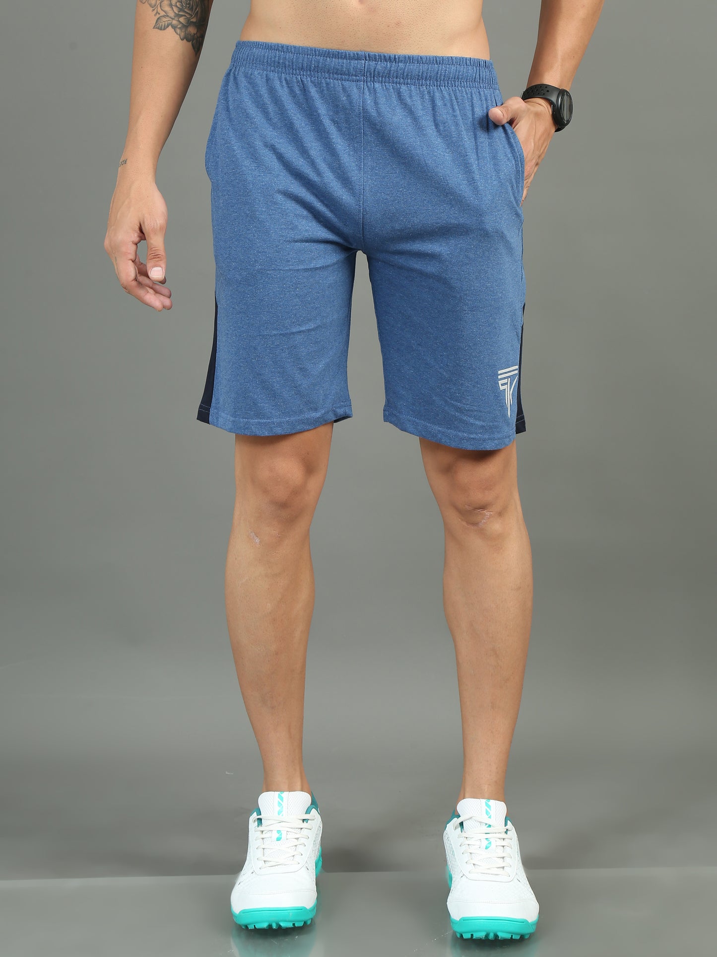 Mens Premium Heather Blue Shorts TK724