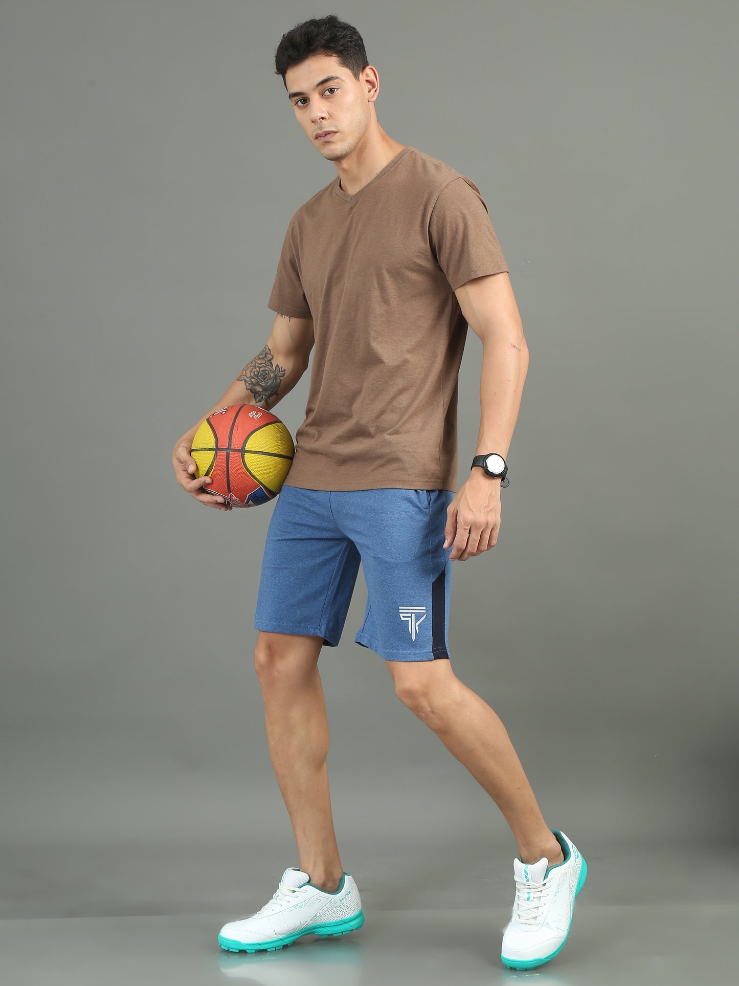 Mens Premium Heather Blue Shorts TK724