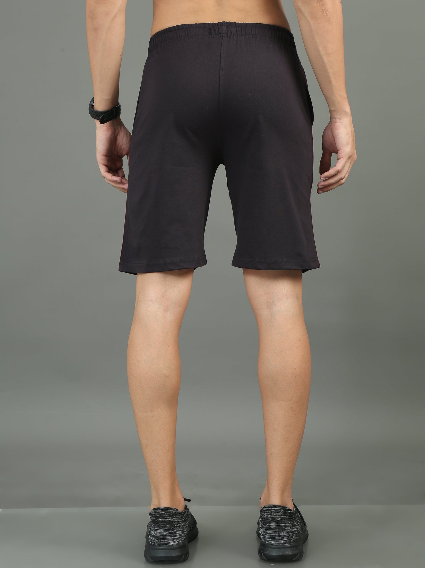 Mens Premium Charcoal Shorts With Logo Embroidery TK709