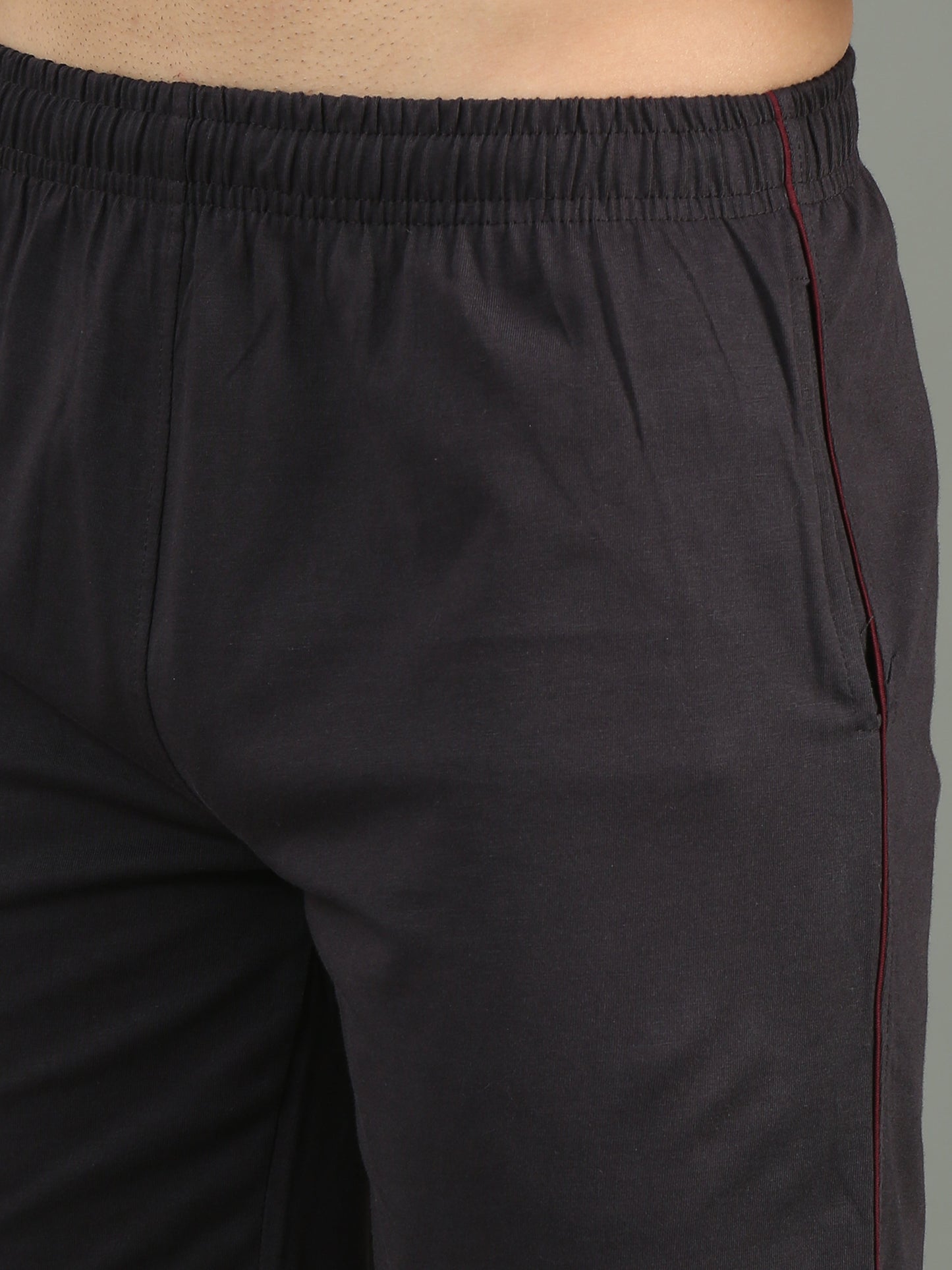 Mens Premium Charcoal Shorts With Logo Embroidery TK709