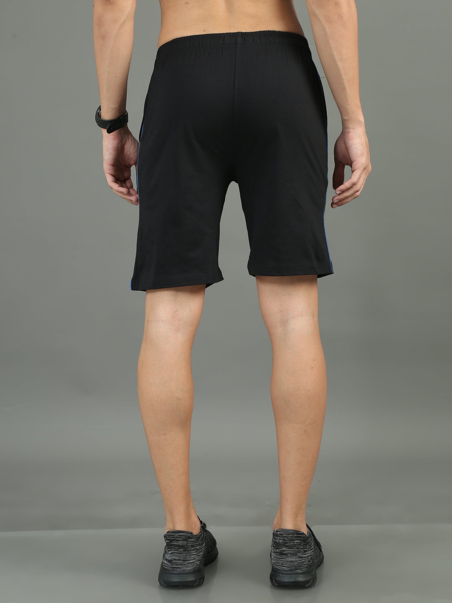 Mens Premium Black Shorts With Logo Embroidery TK709