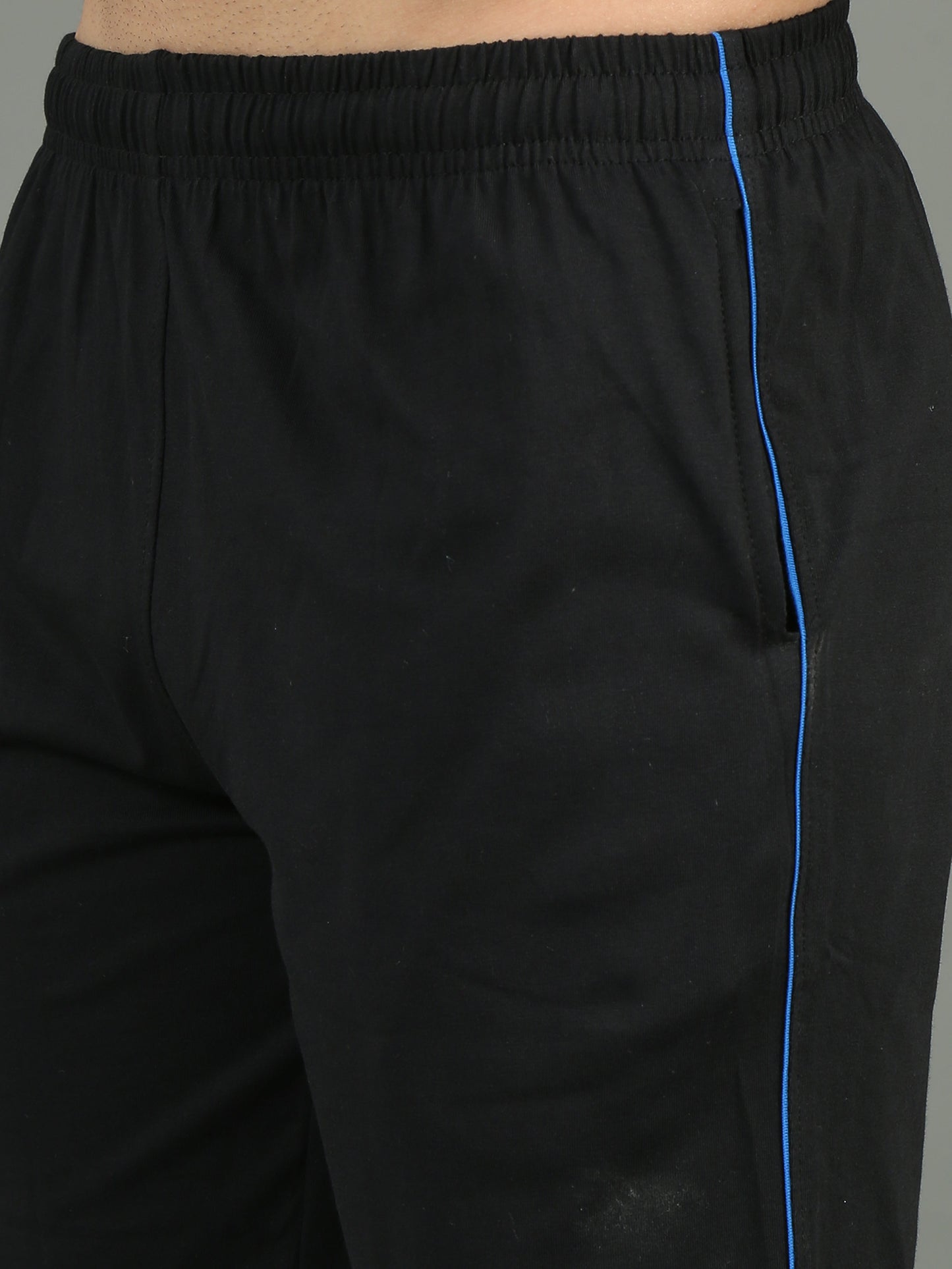 Mens Premium Black Shorts With Logo Embroidery TK709