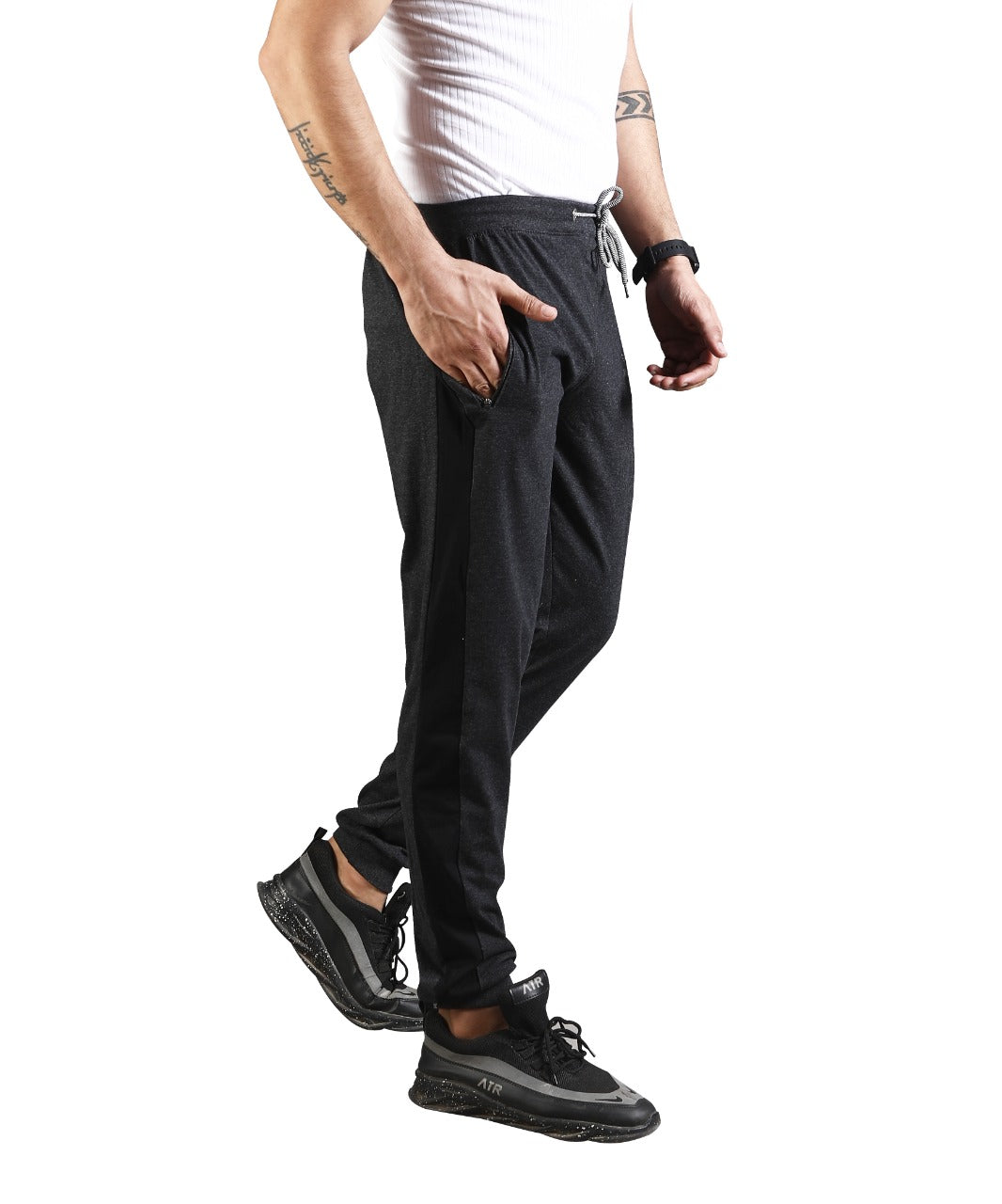 Premium Charcoal Jogger Pants With side zip pockets TK702