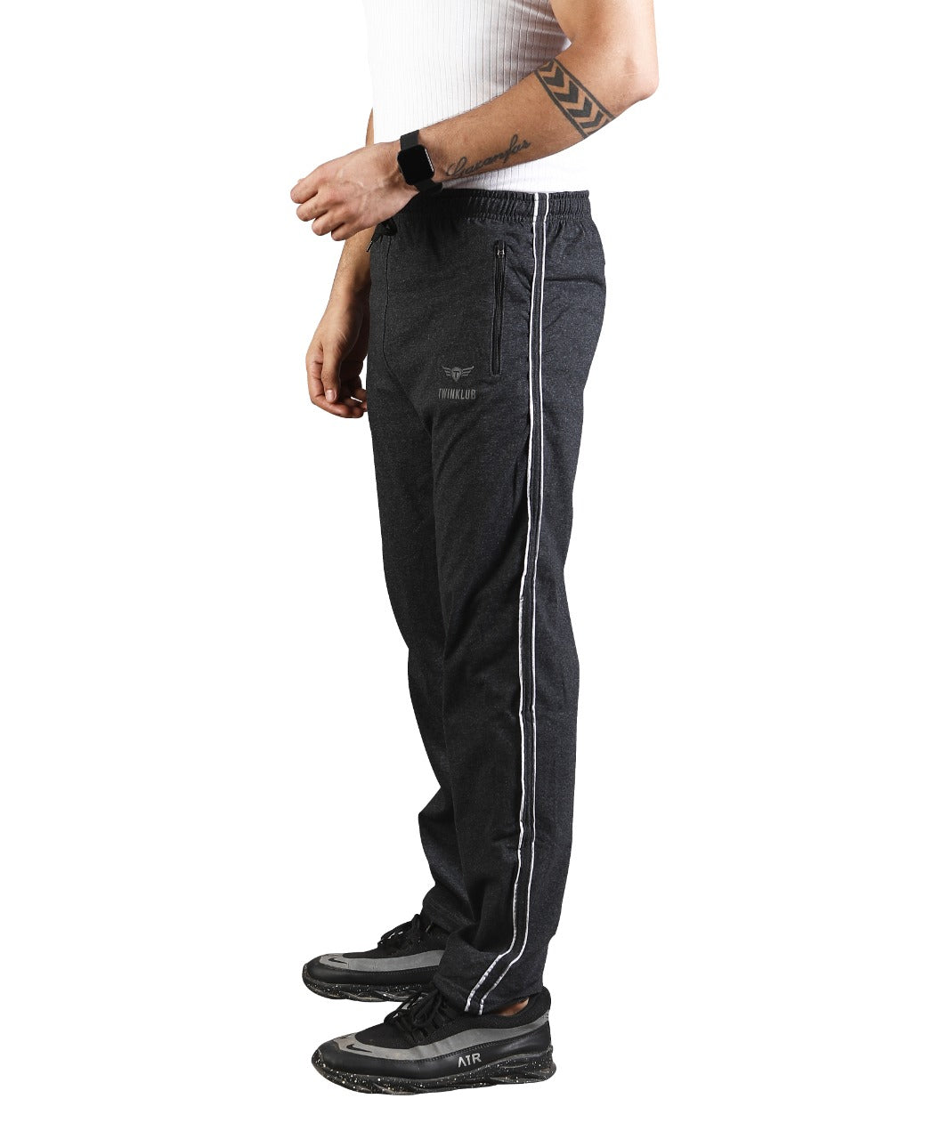 Premium  Charcoal Track Pant With side zip pockets TK705