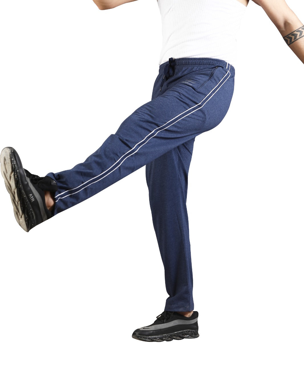 Premium Navy Track pants With side zip pockets TK705