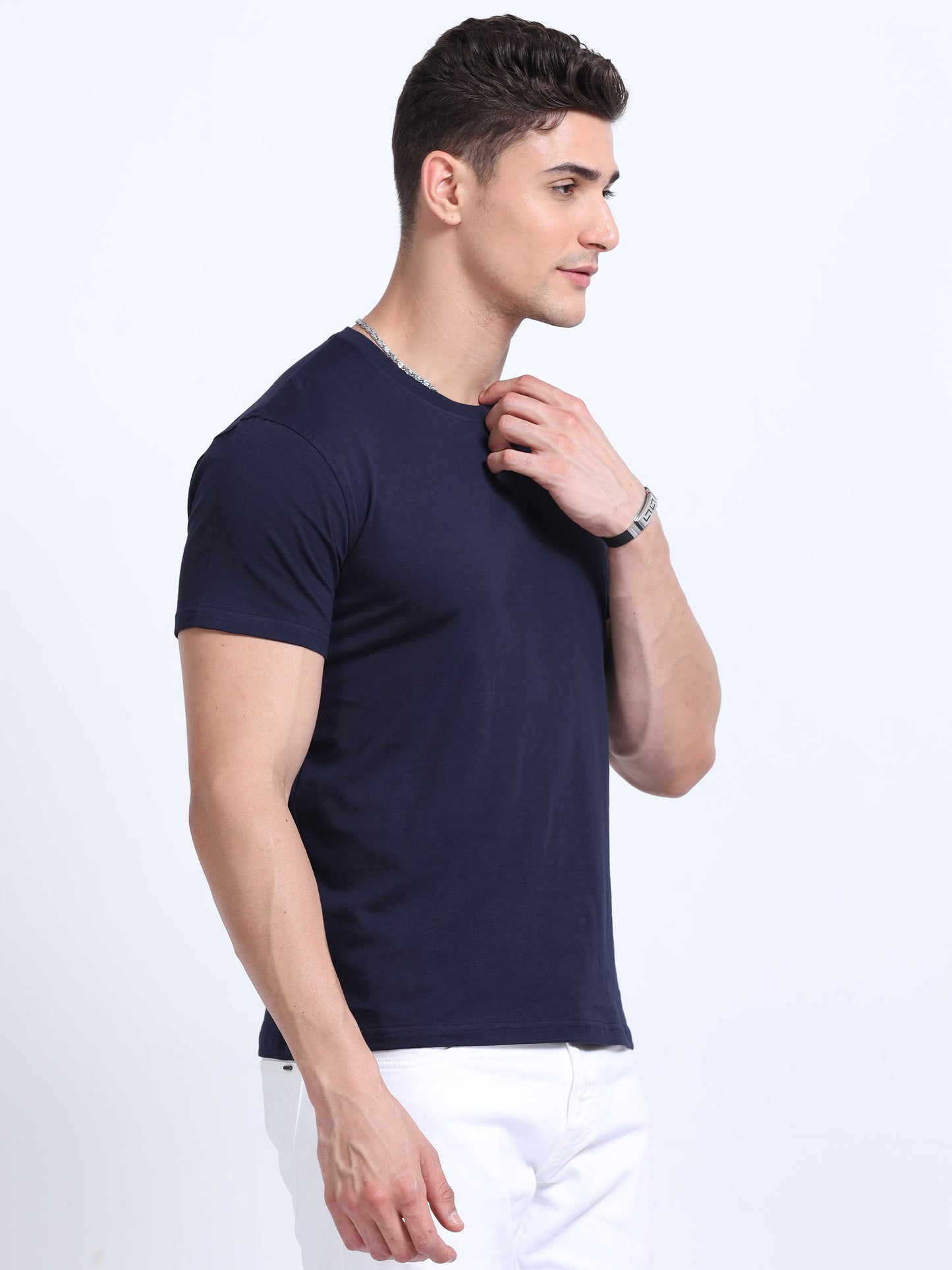 Classic Navy Crew Neck T Shirt TK735