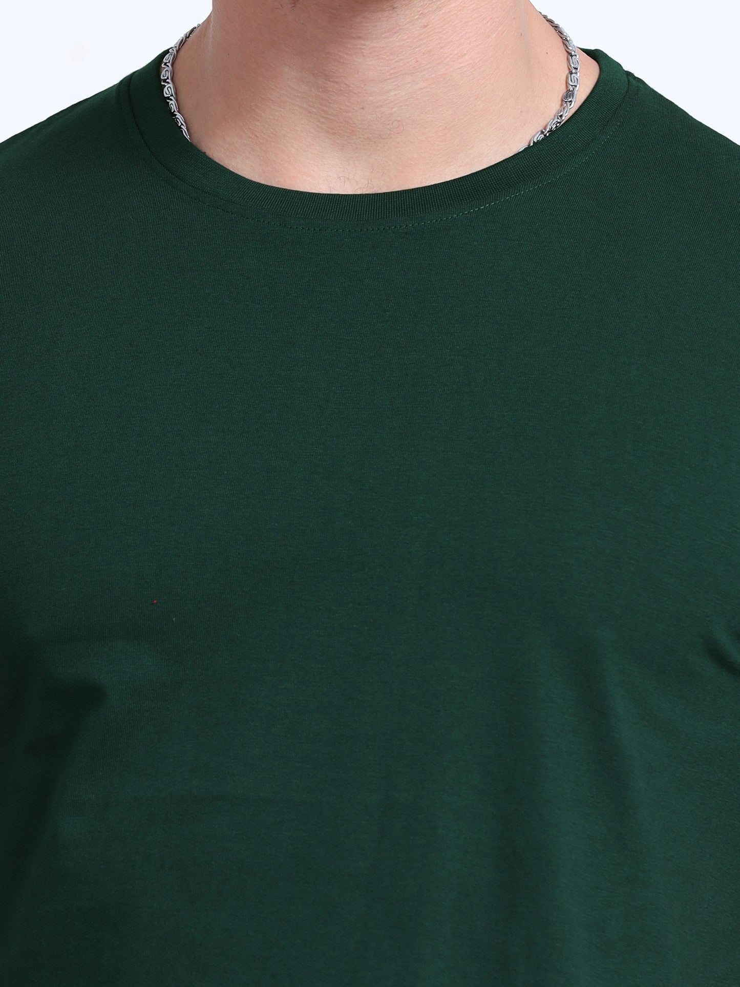 Classic Dark Green Crew Neck T Shirt TK735