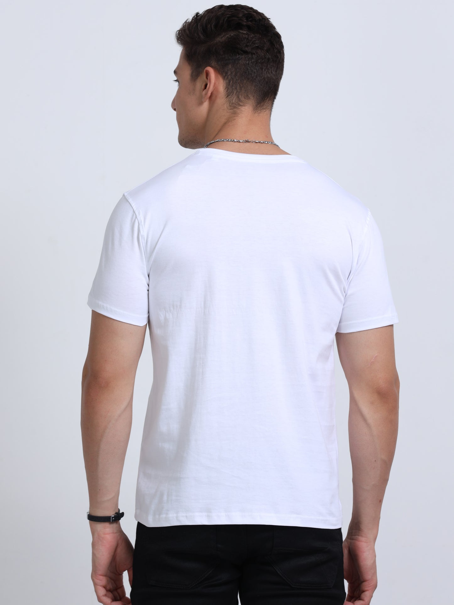 Classic White Crew Neck T Shirt TK735