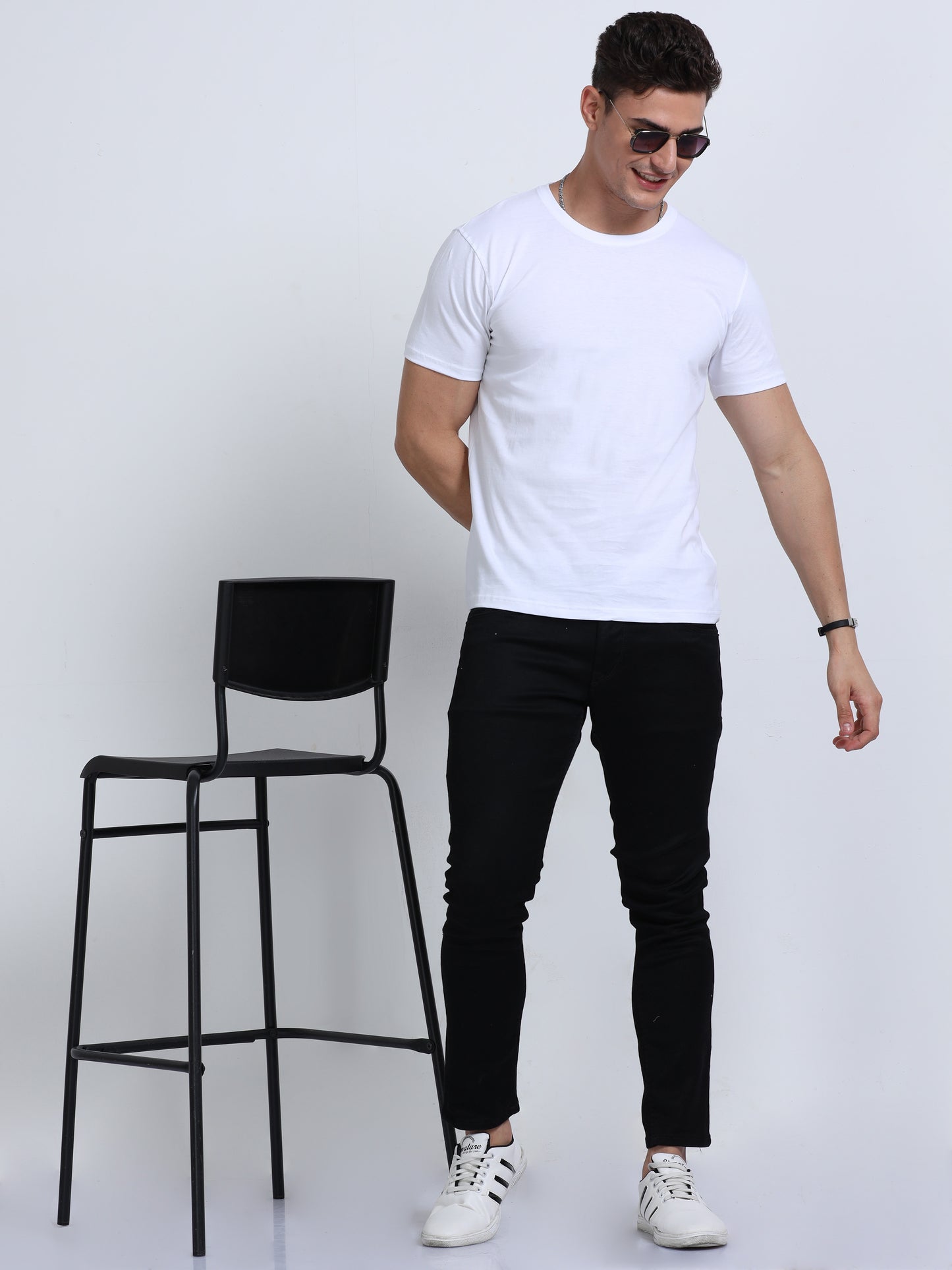 Classic White Crew Neck T Shirt TK735