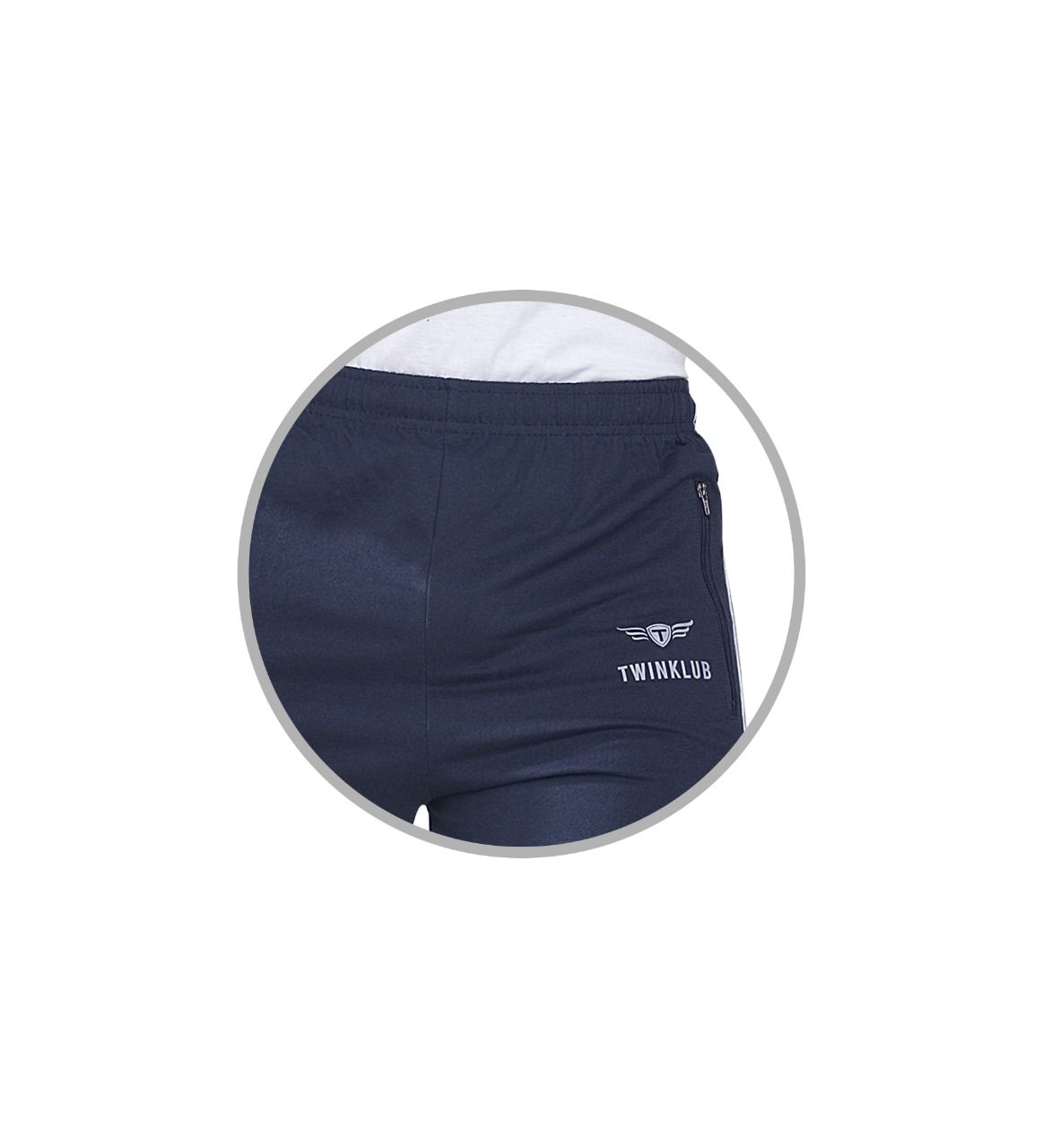 Premium Navy Track pants With side zip pockets TK705