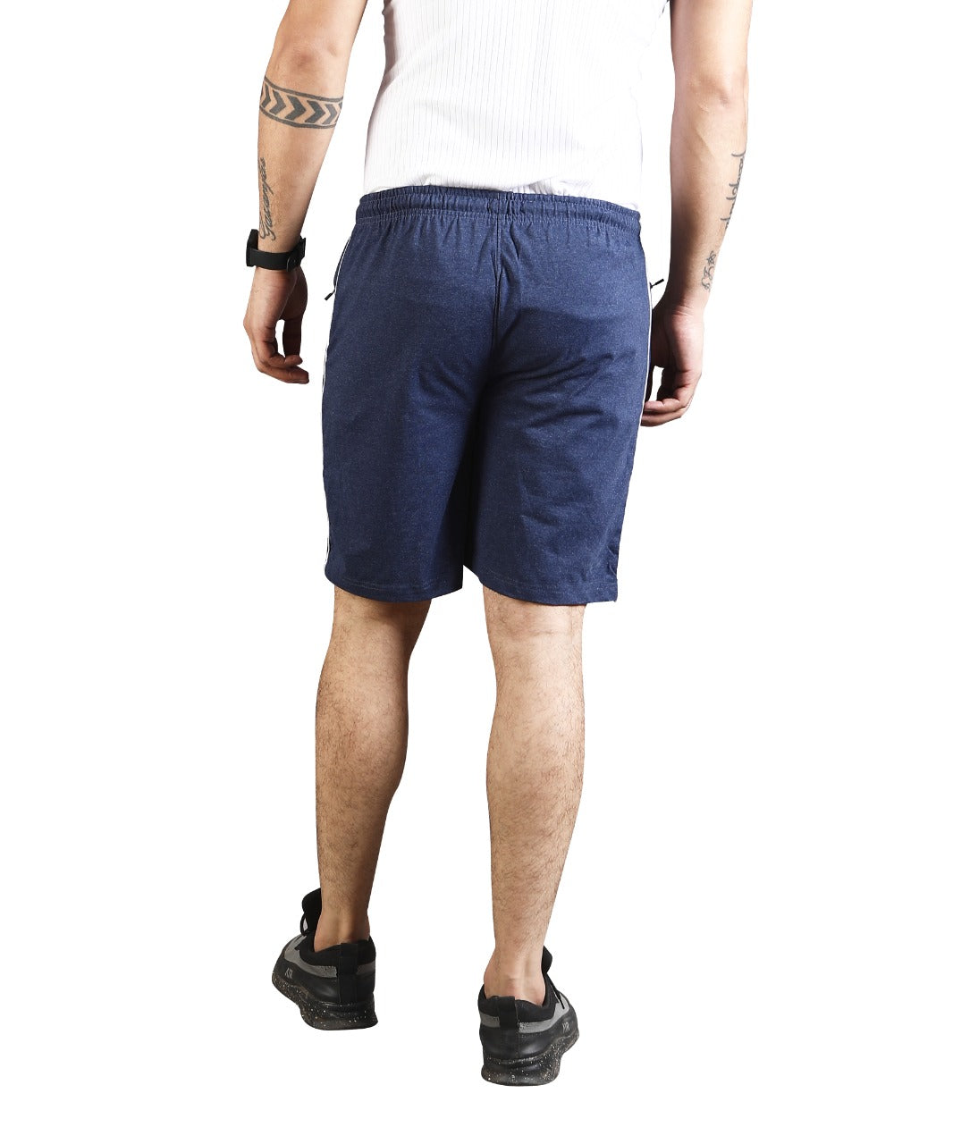 Mens Premium Navy Shorts With Zip Pockets TK703