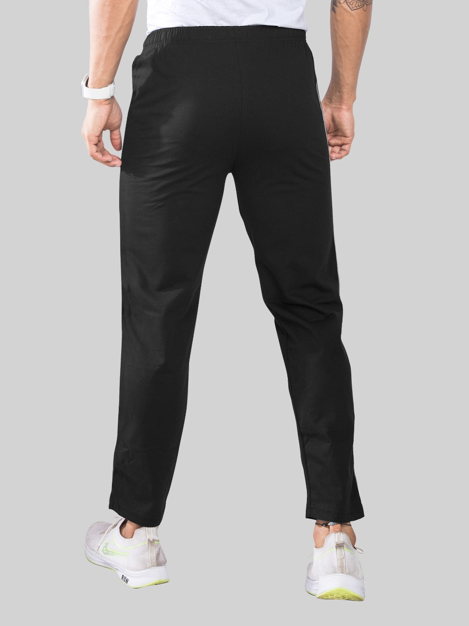 Premium Charcoal Regular fit Track pants With side zip pockets TK708